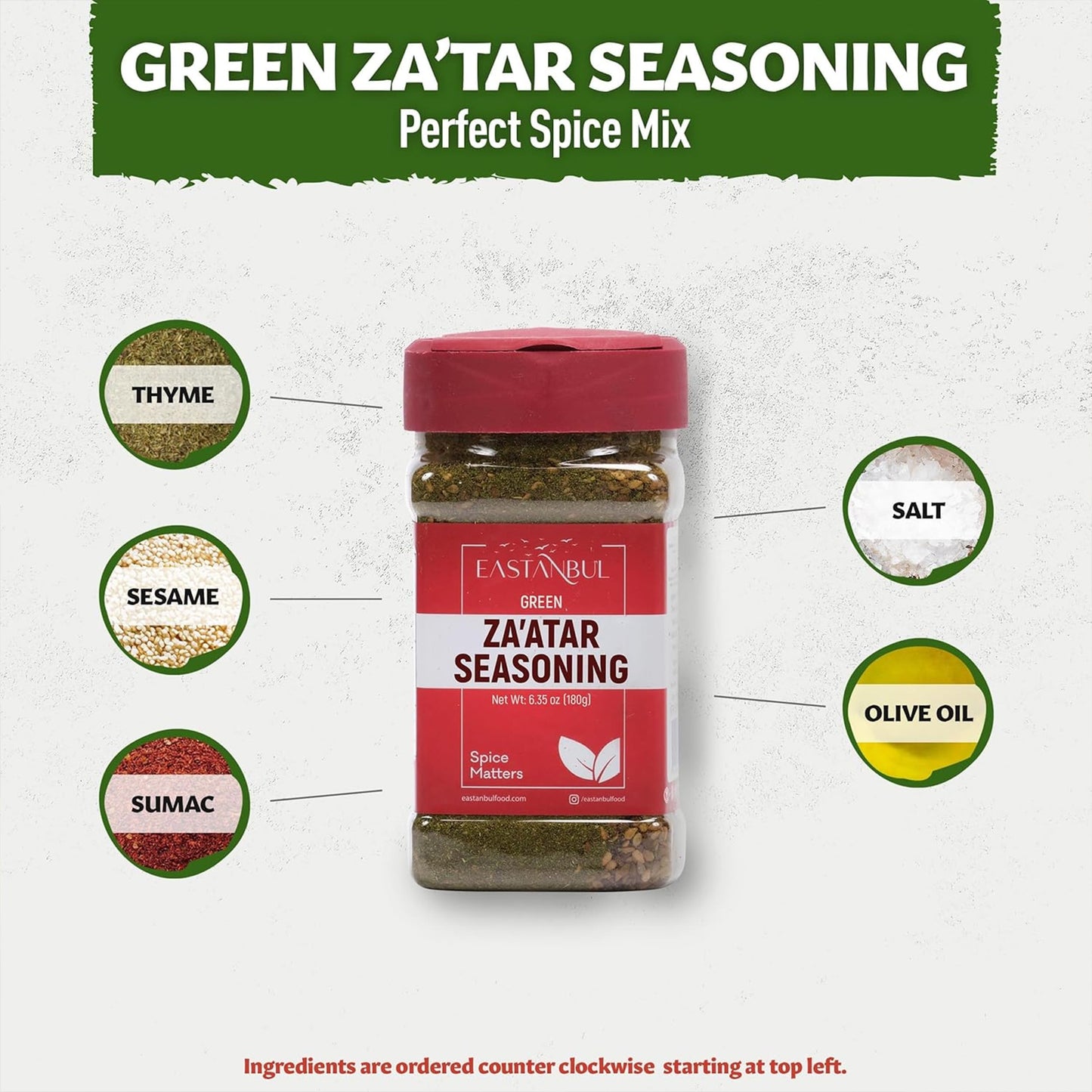 Sumac and Zaatar Set, Sumac Spice 6.4oz + Zaatar Spice 6.4oz, Twin Pack, Essential Duo, Za'atar Seasoning for Breads, Salads, Meats, Hummus, Ground