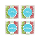 Sugarfina Sour Strawberries Small Candy Cube, Gummies, 3.0 oz, 4 Count