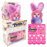 Pink Peeps Marshmallow Gift Set, Get Ready With Me Bunny Plush, Easter Basket Stuffer for Girls, 1.5 Ounces