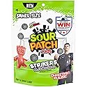 SOUR PATCH KIDS Strikers Black Raspberry Soft & Chewy Gummy Candy, Share Size, 10.22 oz