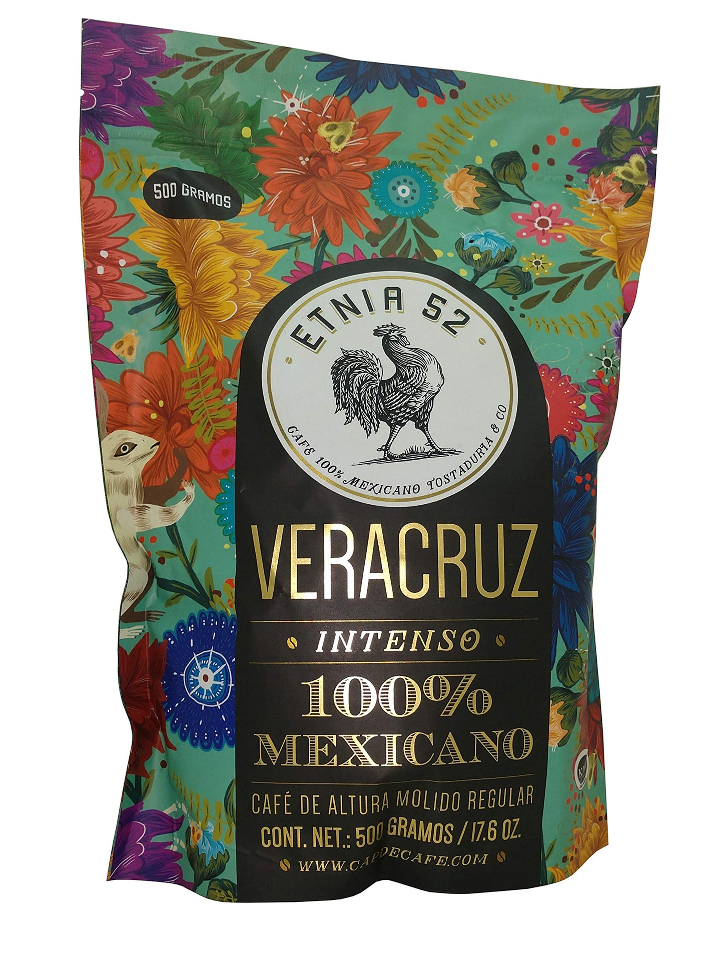 Etnia 52 - Veracruz (Intenso), Mexican Ground Coffee, 1 lb. or 16 oz., Kosher Certified (KMD), Made in Mexico, includes Ebook