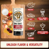 Kosmos Q New Cherry Habanero BBQ Sauce, Sweet & Spicy Barbecue Sauce with Tart Cherries & Habanero Heat for Ribs, Pork, Chicken, & Brisket, BBQ Glaze