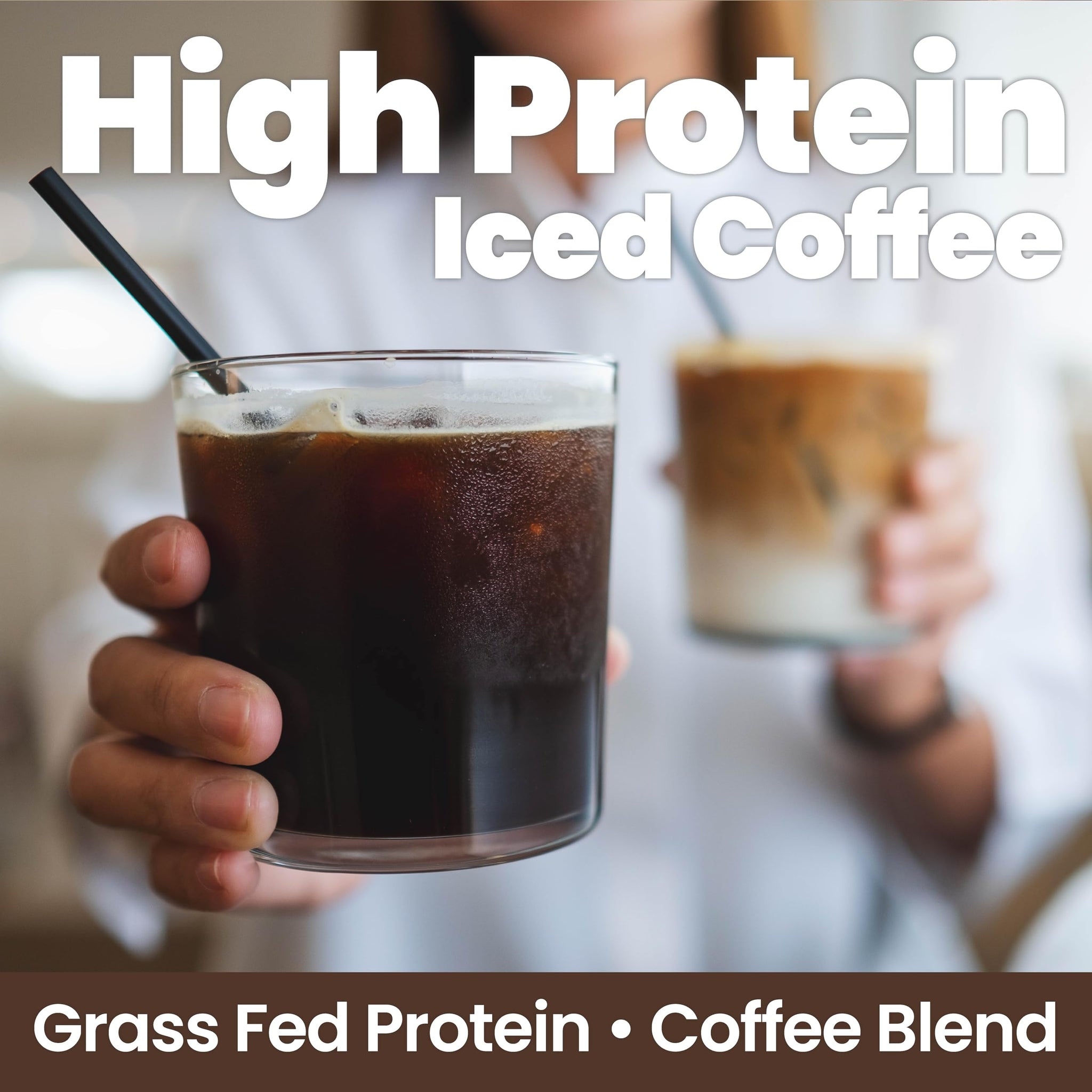 Protein Coffee, with 10g of Protein with Collagen, Promotes Muscle Growth, Supports Energy, Hot or Cold, Keto Friendly, 100% Robusta Coffee, 15