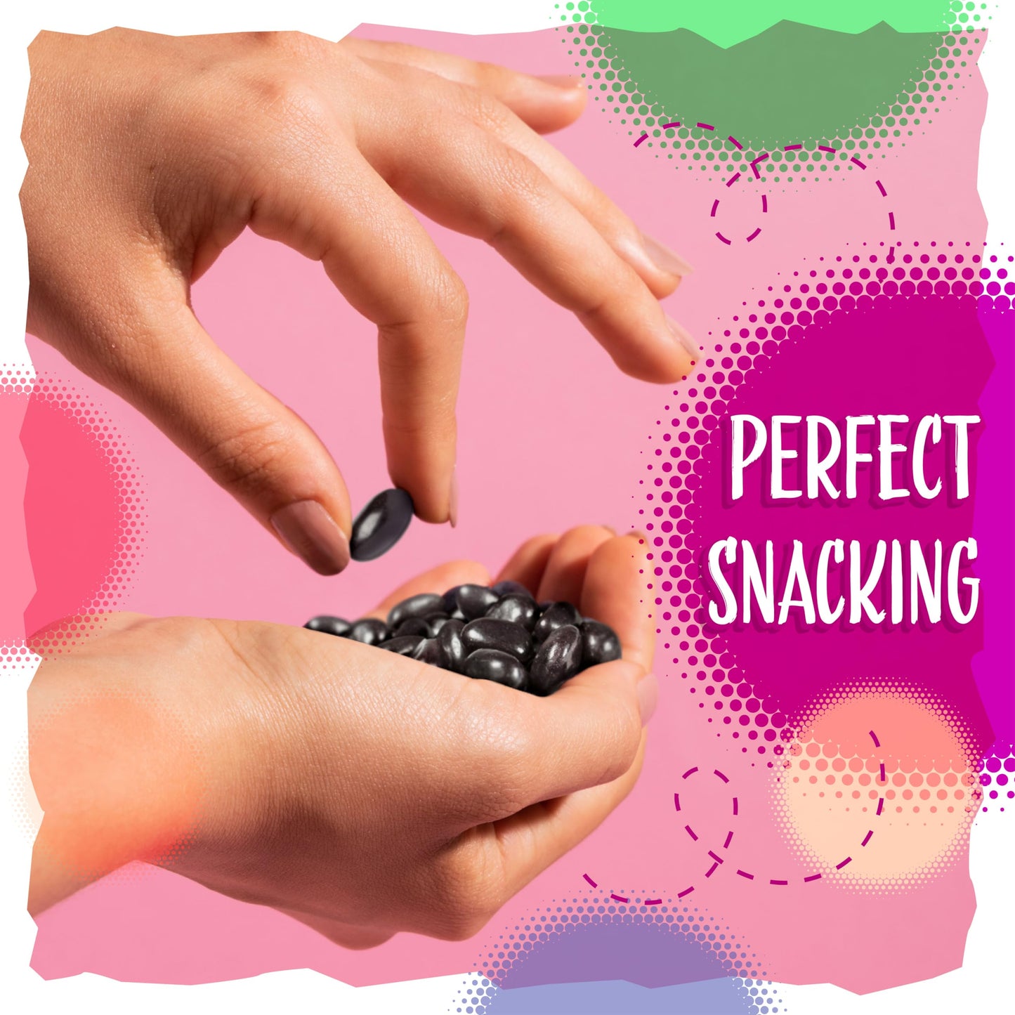 Black Licorice Jelly Beans | 2-Pound Bag | Classic Licorice Flavor | Black Jelly Beans for Holiday Buffets, Gift Baskets, Dessert Decorating