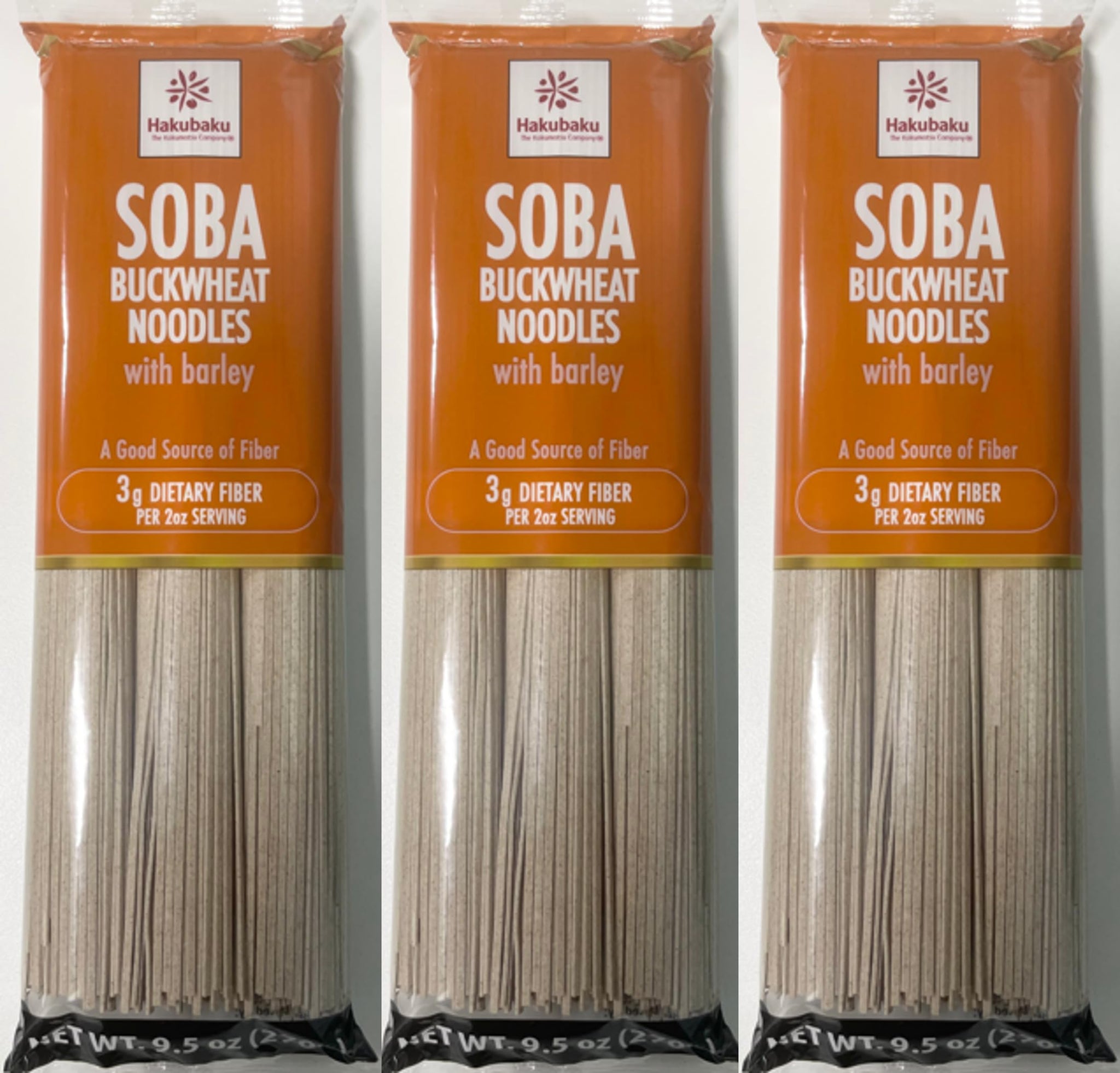 Hakubaku SOBA BUCKWHEAT NOODLES with barley 9.5 oz 3-PACK