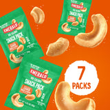 Emerald Nuts Roasted and Salted Cashews 7ct (1-Pack), 100-Calorie Individual Packs, Plant-Based Protein, Kosher Certified, Non-GMO, Contains No