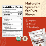 Lark Ellen Farm Organic Sprouted Walnuts - Raw, Unsalted, Keto-Friendly, Healthy Vegan Snack, Gluten-Free, 10 Oz, 3 Pack