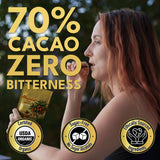 MACALAT Sugar Free Dark Chocolate Covered Mango Slices, 70% Cacao, Organic