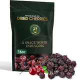 Cravers Delight Sweetened Dried Cherries - 16 oz of Tart Cherry Pitted Dried Fruit, Low Added Sugar - Great for Baking, Mixing & Toppings - Non-GMO