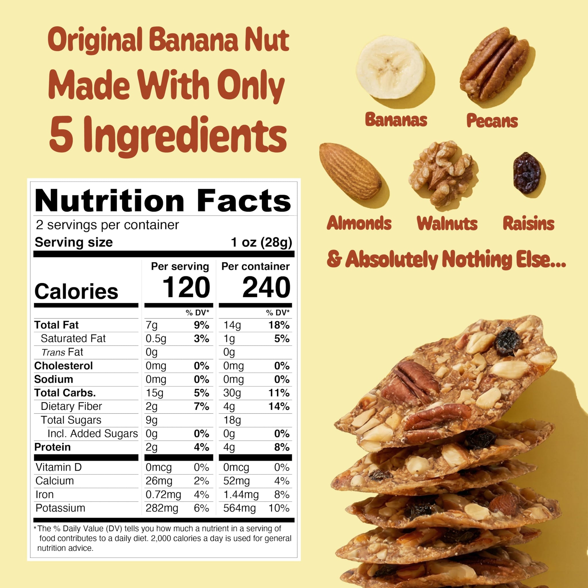 Monkey Brittle Healthy Snacks, Crispy Plant-Based Treats for Kids & Adults, Vegan & Gluten-Free, All-Natural Snack for School, Sports, Camping