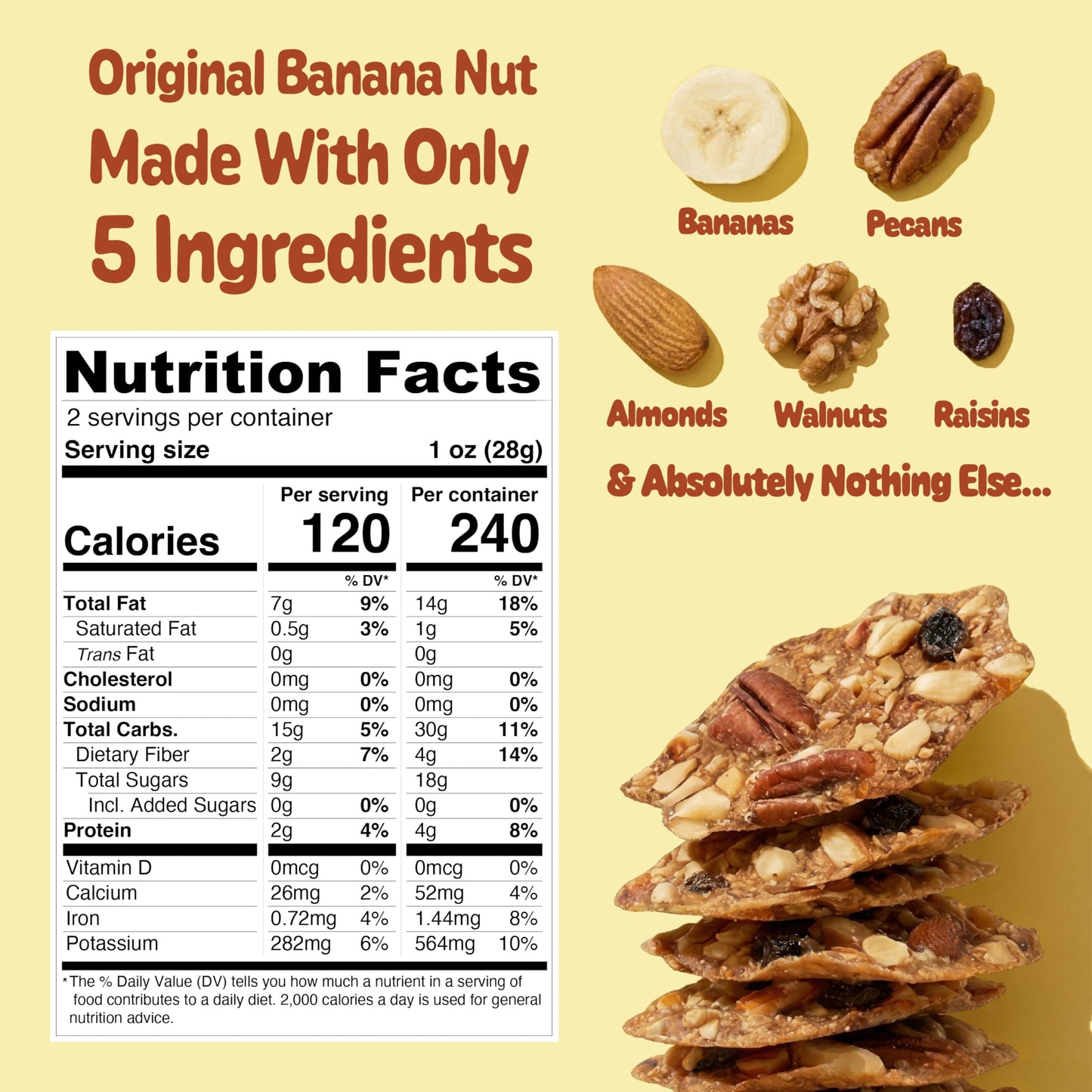 Monkey Brittle Healthy Snacks, Crispy Plant-Based Treats for Kids & Adults, Vegan & Gluten-Free, All-Natural Snack for School, Sports, Camping