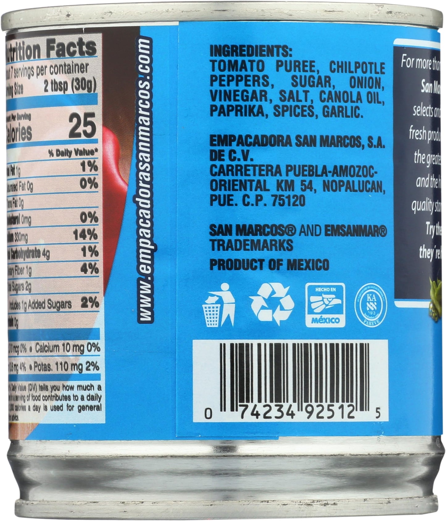 San Marcos Sauce Chipotle, 7 oz