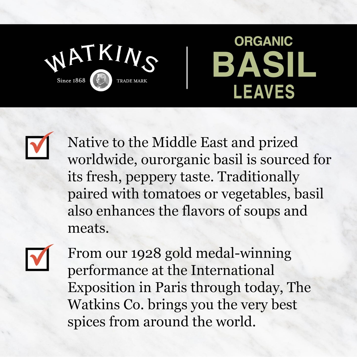 Watkins Gourmet Spice, Organic Basil, Bulk Food Service Size, 4.9 oz (Pack of 1)