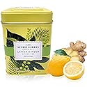 Organic Lemon Ginger Ceylon Green Tea - 50 Packets - Natural Antioxidant Rich Herbal Leaf Teabags - USDA Certified 100% Non-GMO - Caffeinated Premium