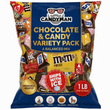 Candyman Chocolate Candy Variety Pack, 1lb Assorted Bulk Candy