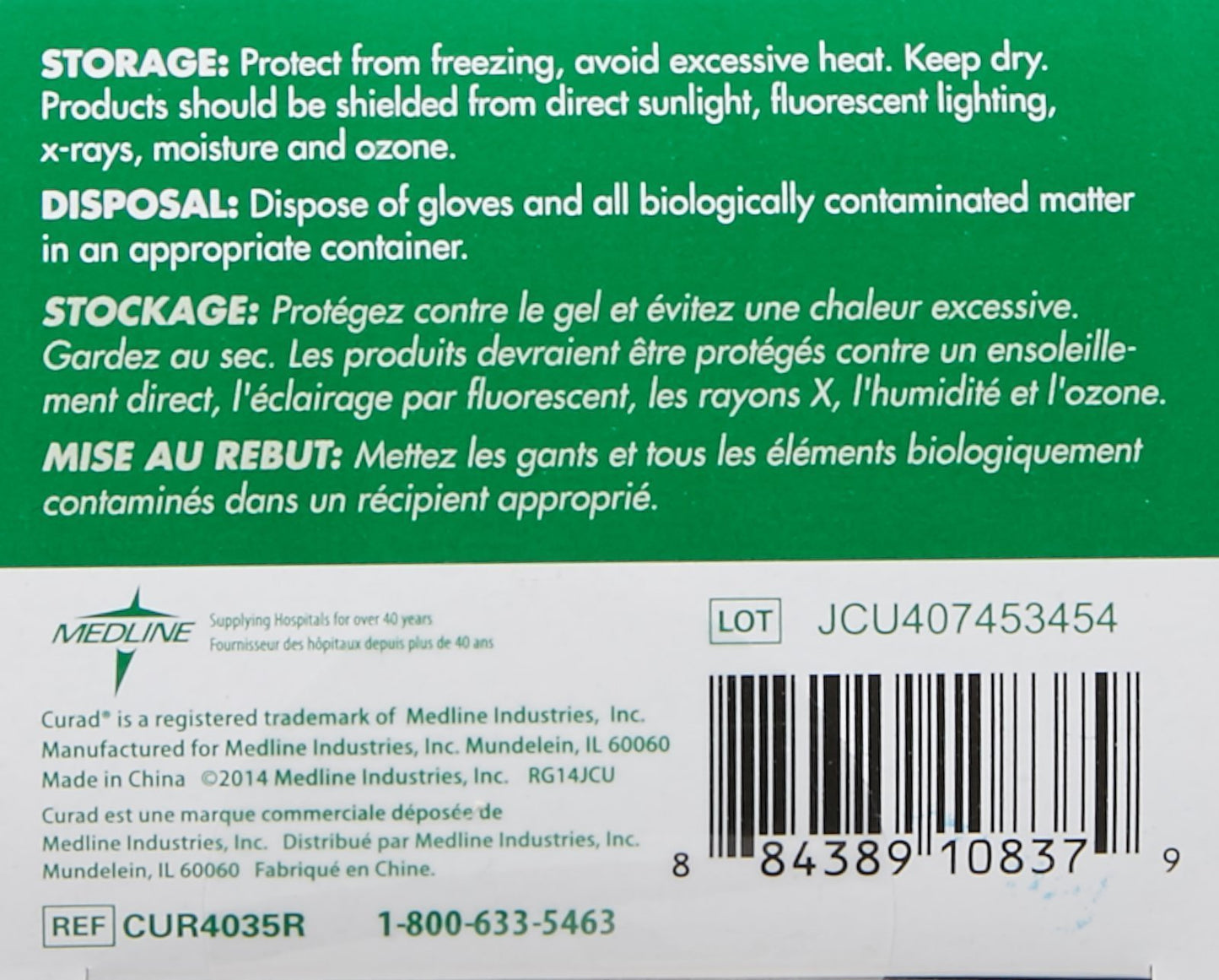 CURAD Powder-Free Vinyl Exam Gloves-50 ct