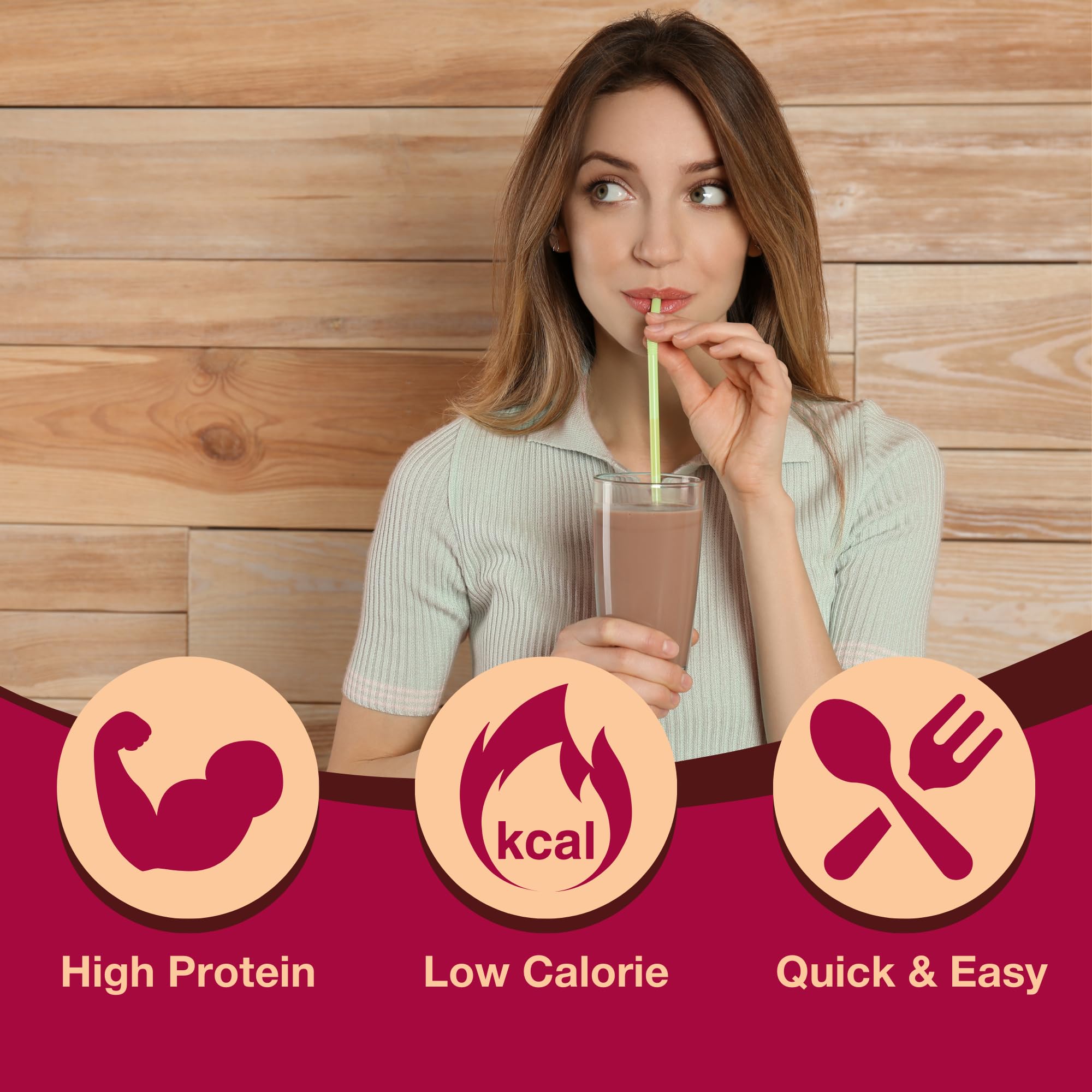 ProtiDIET Chocolate Protein Shake - Low Fat, High Protein Drink for a Healthy Active Lifestyle - Quick and Easy Preparation Chocolate Protein Drink
