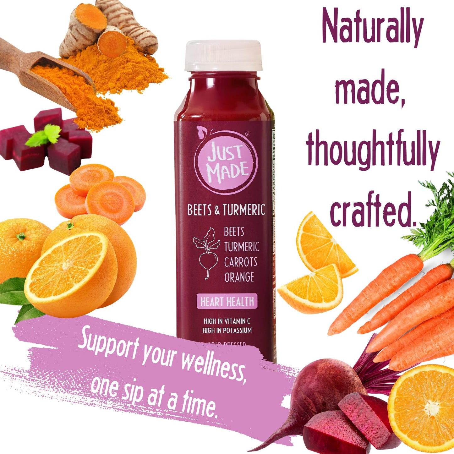 JUST MADE JUICE Beets & Turmeric Juice, 11.8 FZ