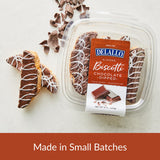 DeLallo Chocolate Dipped Biscotti Cookies, Twice-Baked Authentic Italian Recipe, All Natural Tuscany Biscuits Dipped in Velvety Dark Chocolate