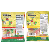 Christmas Haribo Goldbears, Original and Sour Gummy Bears, Assorted Fruit Flavored, Holiday Stocking Stuffers, 3.6 and 4 Ounces (Pack of 2)