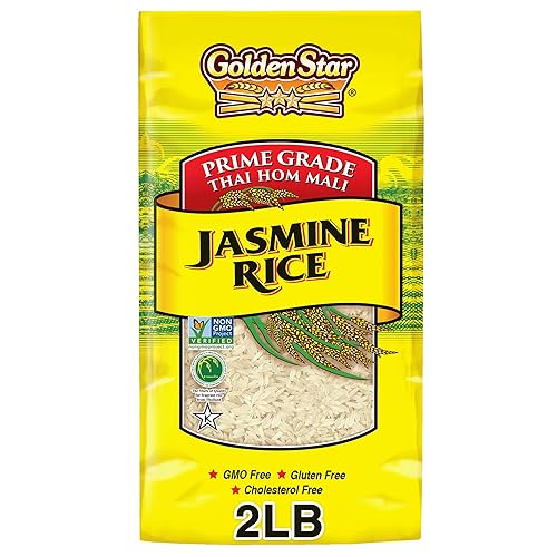 Golden Star Thai Hom Mali Jasmine Rice - Prime Grade White Rice, 2 lb