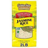 Golden Star Thai Hom Mali Jasmine Rice - Prime Grade White Rice, 2 lb