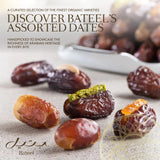 Bateel Black Sapphire Collection | Assorted Plain & Filled Dates | 20 Pieces | 11.7 oz