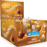 Lindt LINDOR Caramel Milk Chocolate Candy Truffles, 25.4 oz., 60 Count Box