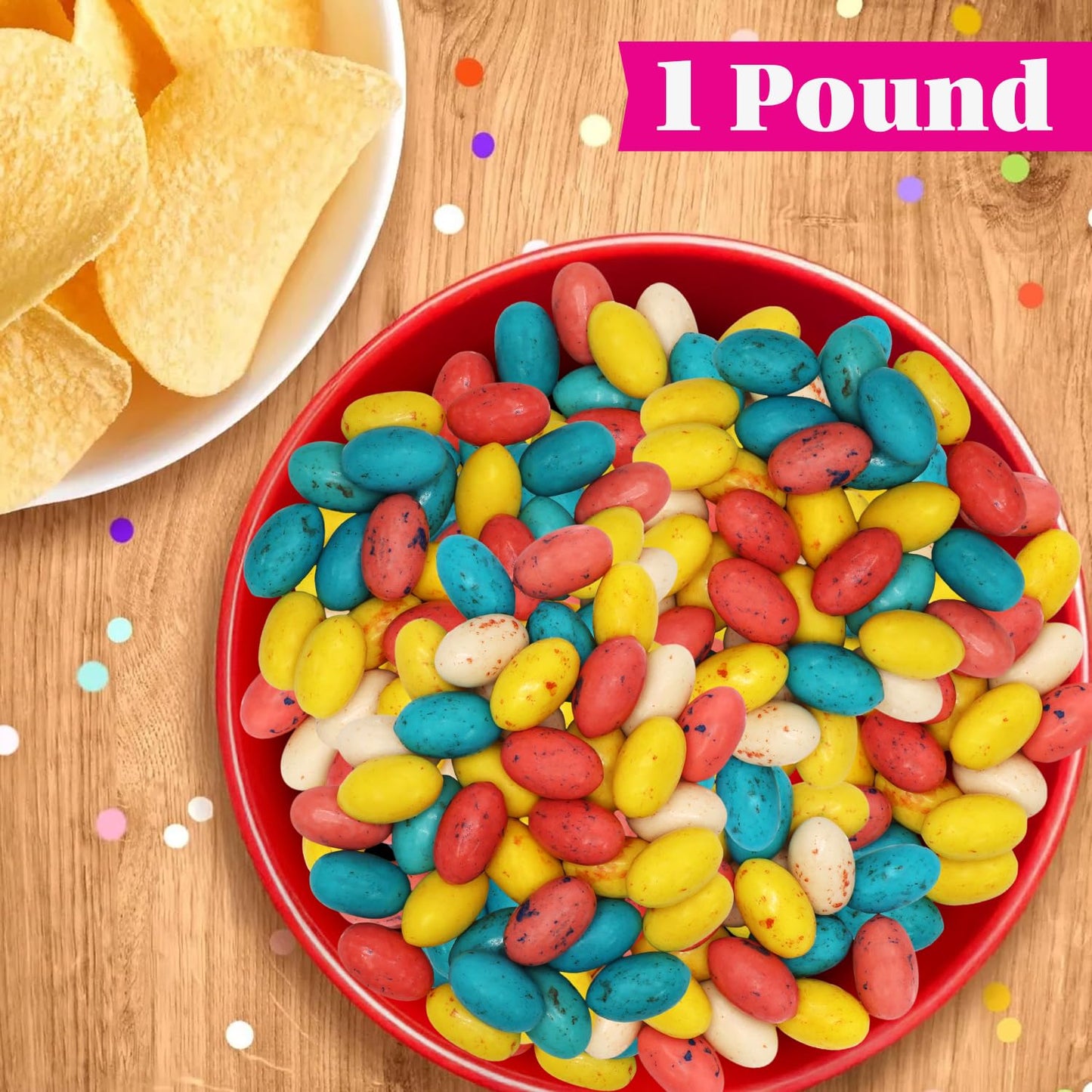 Bubble Gum Egg Candy 1 Pound Bulk Bag - Egg-Shaped Chewing Gum For Party Treats, Egg Hunts & Basket Fillers - Approx 105 Pieces