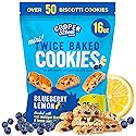 Cooper Street Twice-Baked Blueberry Lemon Biscotti Cookies (16 oz) - Over 50 Biscotti per Bag Loaded with Real Fruit, Italian Style Snacks Ideal