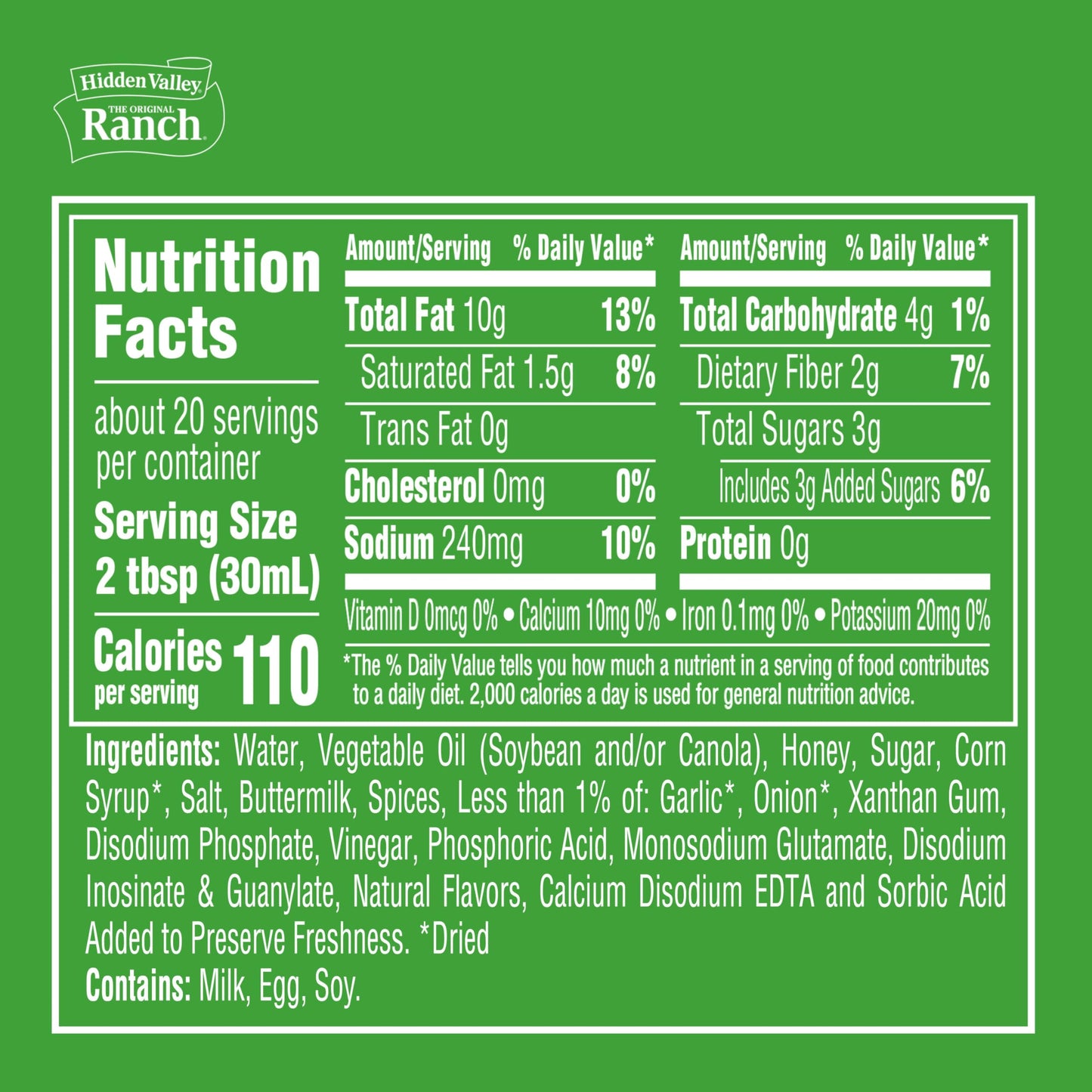 Hidden Valley Spicy Hot Honey Ranch Condiment and Dressing, 20 FZ