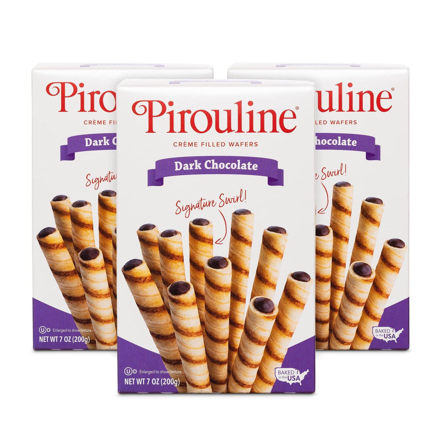 Pirouline Rolled Wafers - Dark Chocolate - Rolled Wafer Sticks, Crème Filled Wafers, Rolled Cookies for Coffee, Tea, Ice Cream, Snacks, Parties