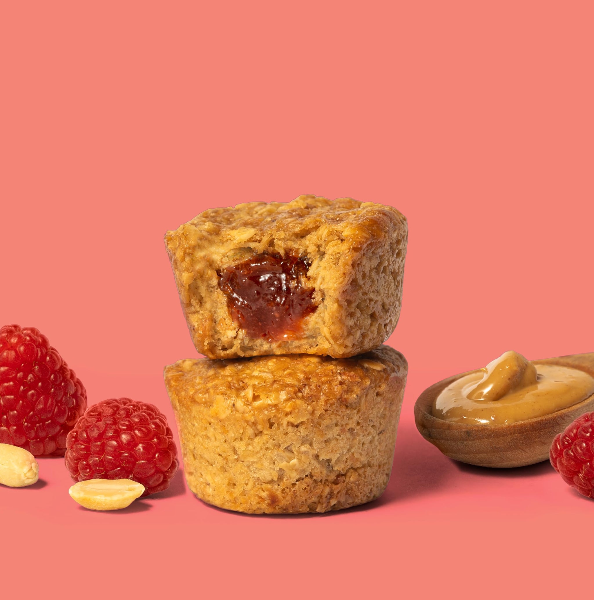 Bobo's PB&J Stuff'd Oat Bites, Simple Ingredients, Whole Grain Oats, Plant Based, Non-GMO, Gluten Free Breakfast Bars, Healthy Snacks for Adults