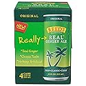 Reeds Ginger Brew, Soda Real Ginger Ale, 12 Fl Oz, 4 Pack