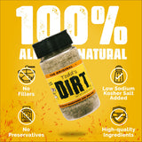 Todd’s DIRT - Original DIRT Medium 4.0 oz Bottle, All Purpose Seasoning & BBQ Rub, Gourmet Mild Savory Seasoning/Rub that’s GREAT ON EVERYTHING, 100%