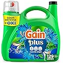 Gain Plus Liquid Laundry Detergent, Cleaner, Fresher, Now with Oxi, Waterfall Delight Scent, 170 fl oz, 129 Loads