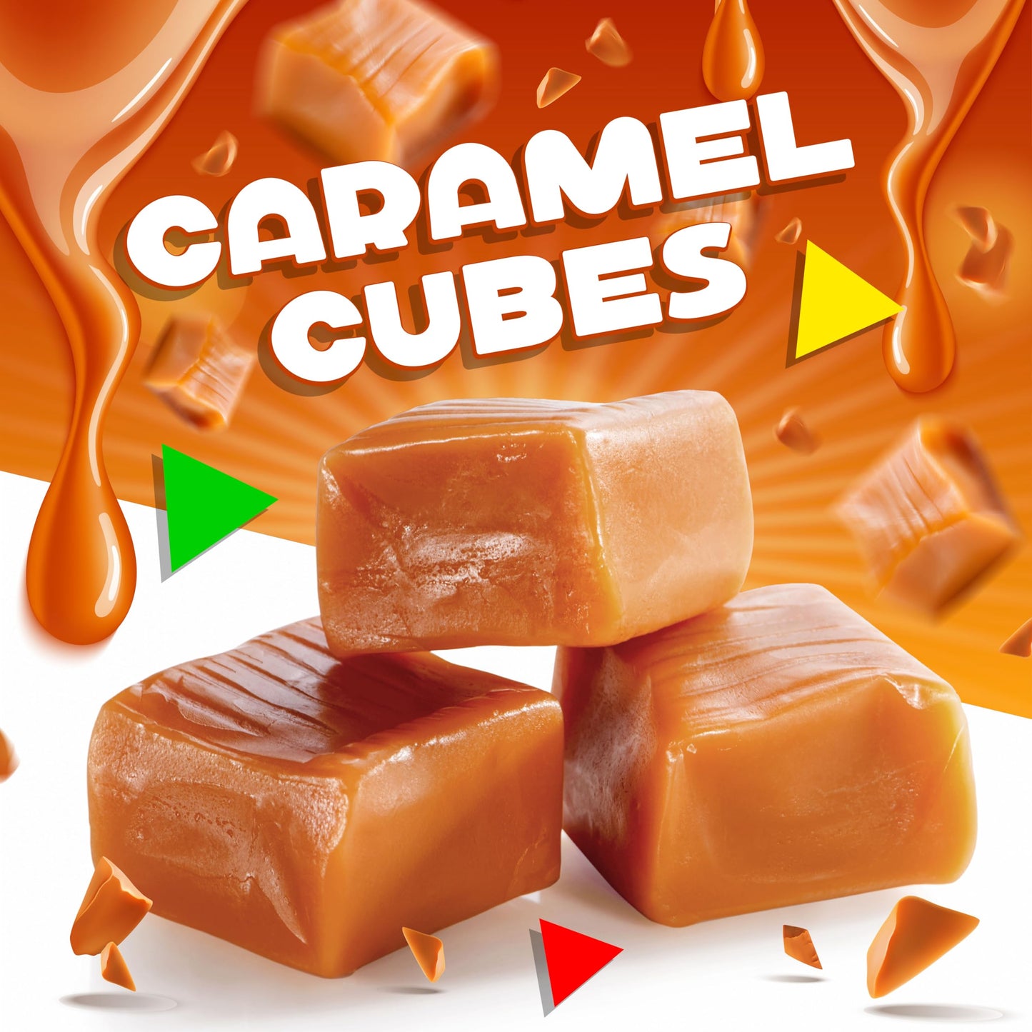 Caramel Cubes Candy, Chewy Individually Wrapped Squares (5 Pound Bulk Pack)