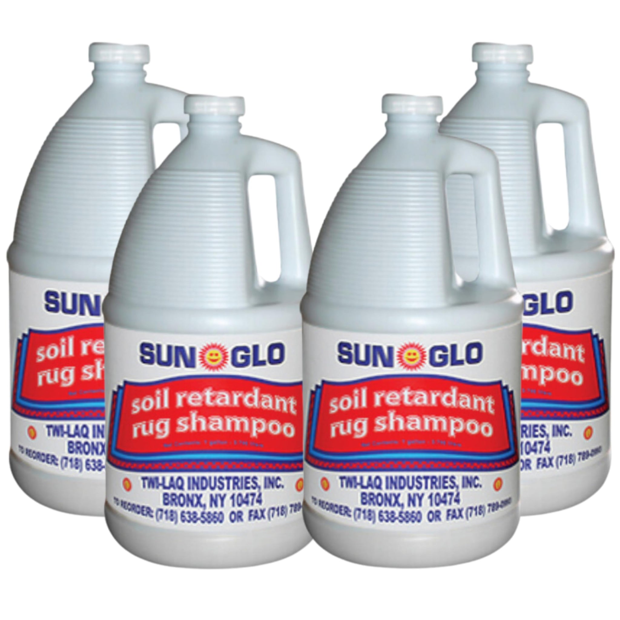 Sun-Glo Soil Retardant Rug Shampoo - High-Efficiency Bonnet Cleaning Solution (4x1 Gallon Case)