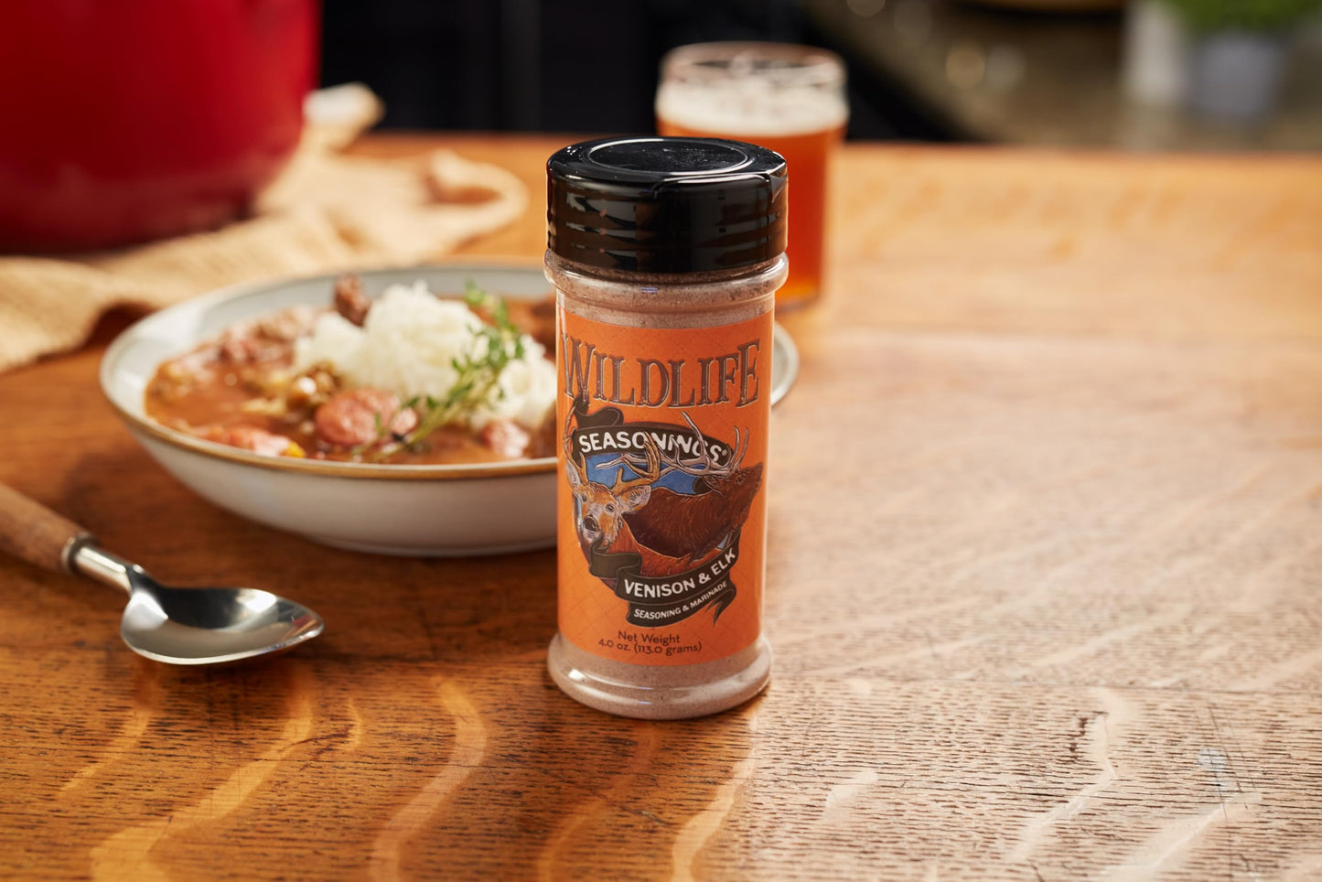 Wildlife Seasonings Venison & Elk Marinade - Wine Based with Robust Earthy Spices for a Bold Flavor for Wild Game, Beef & Duck | Seasoning & Spicy