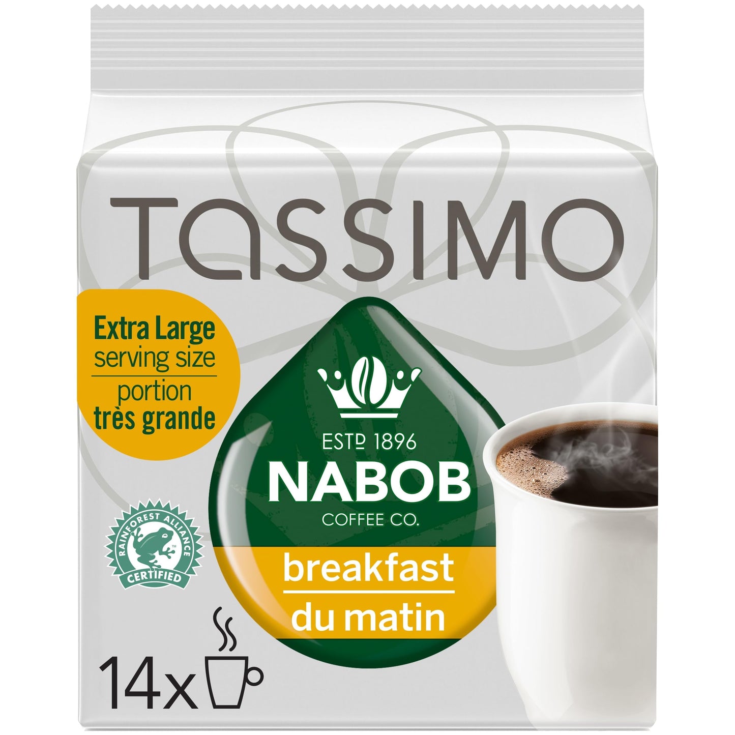 Tassimo Nabob 14 T Discs - Breakfast Blend - extra large size (123g / 4.3oz)
