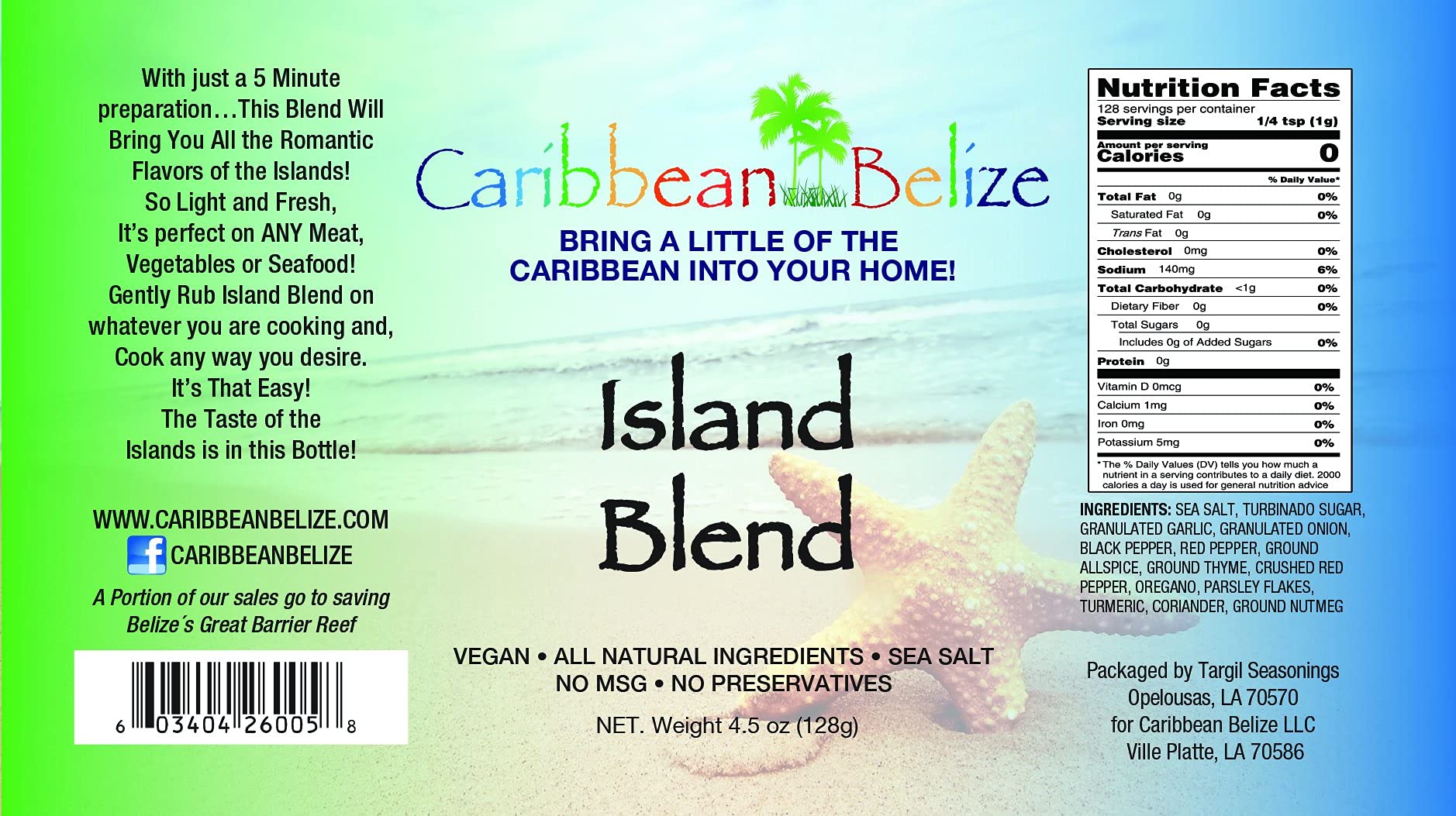 Island Blend-Perfect Seafood every time & the best vegetable spice out there