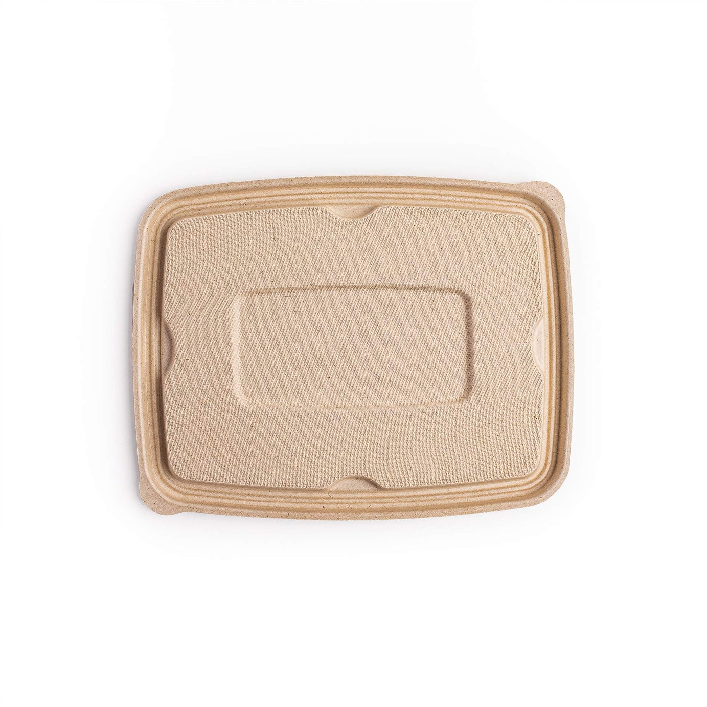 Zume Premium Compostable, Eco Friendly, Disposable, 24 oz-32oz/750ml-1000ml Rectangular Container Lid, Natural (Pack of 100)