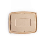 Zume Premium Compostable, Eco Friendly, Disposable, 24 oz-32oz/750ml-1000ml Rectangular Container Lid, Natural (Pack of 100)