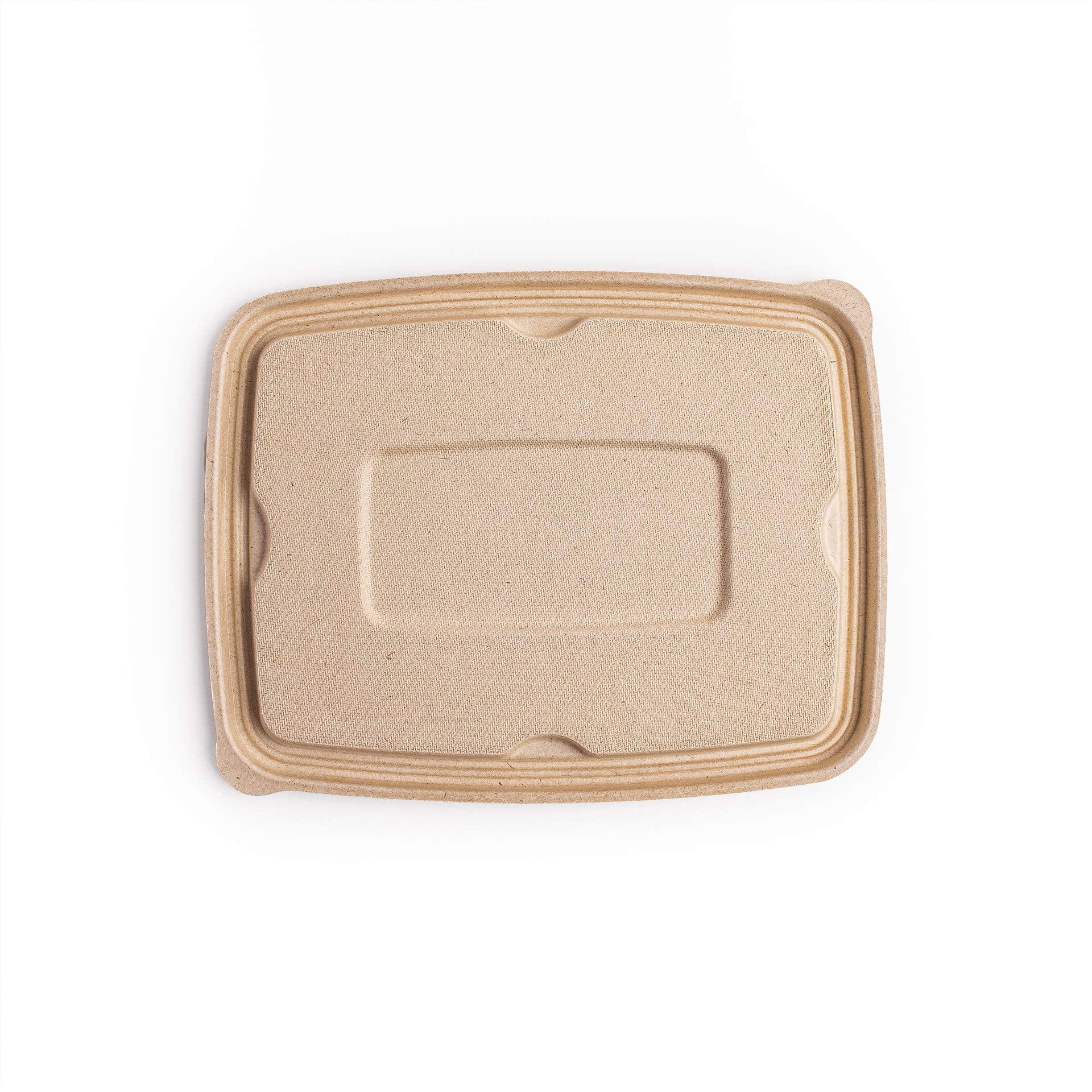 Zume Premium Compostable, Eco Friendly, Disposable, 24 oz-32oz/750ml-1000ml Rectangular Container Lid, Natural (Pack of 100)