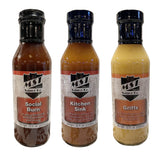 MST Sauce Co. 3 Pack Bundles (Social Burn, Kitchen Sink, Griffs) Madison Street Tavern Social Burn Wing Sauce, Kitchen Sink Wing Sauce, Griffs Buffalo