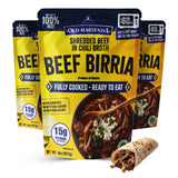 Old Hacienda Beef Birria | 100% Shredded Beef in Chili Broth | Fully Cooked & Ready to Eat | 15g Protein | No Preservatives, Artificial Flavors or