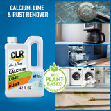 CLR Brands Calcium, Lime & Rust Remover Free & Clear, No Dyes or Fragrances, Gentle Lime and Bathroom Descaler, Removes Hard Water Stains and Rust
