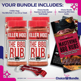 Killer Hogs The BBQ Rub Premium Barbecue Spice & Seasoning 4 pk (44 oz) I Plus Guide & Bottle Opener (6 Items)!