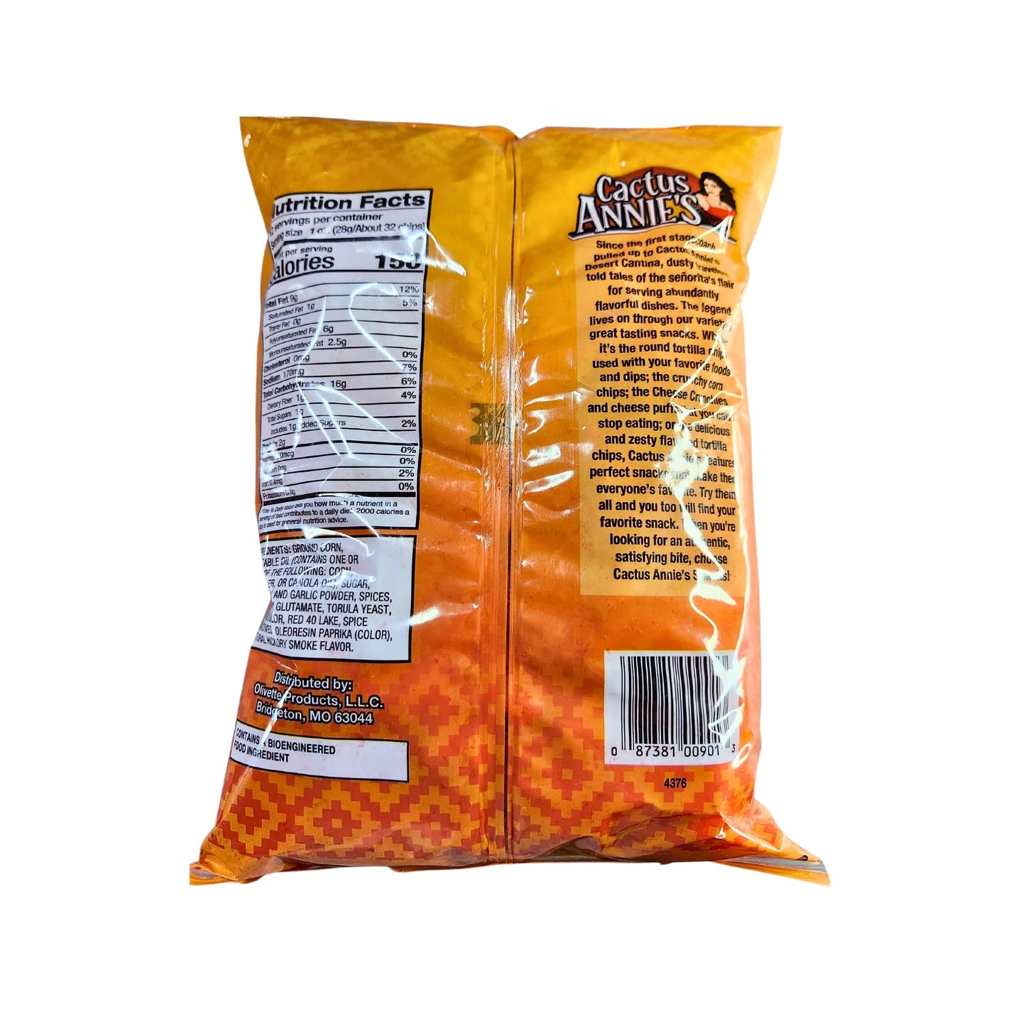 Cactus Annie's Hot & Spicy Corn Chips, 12 Ounce Bags