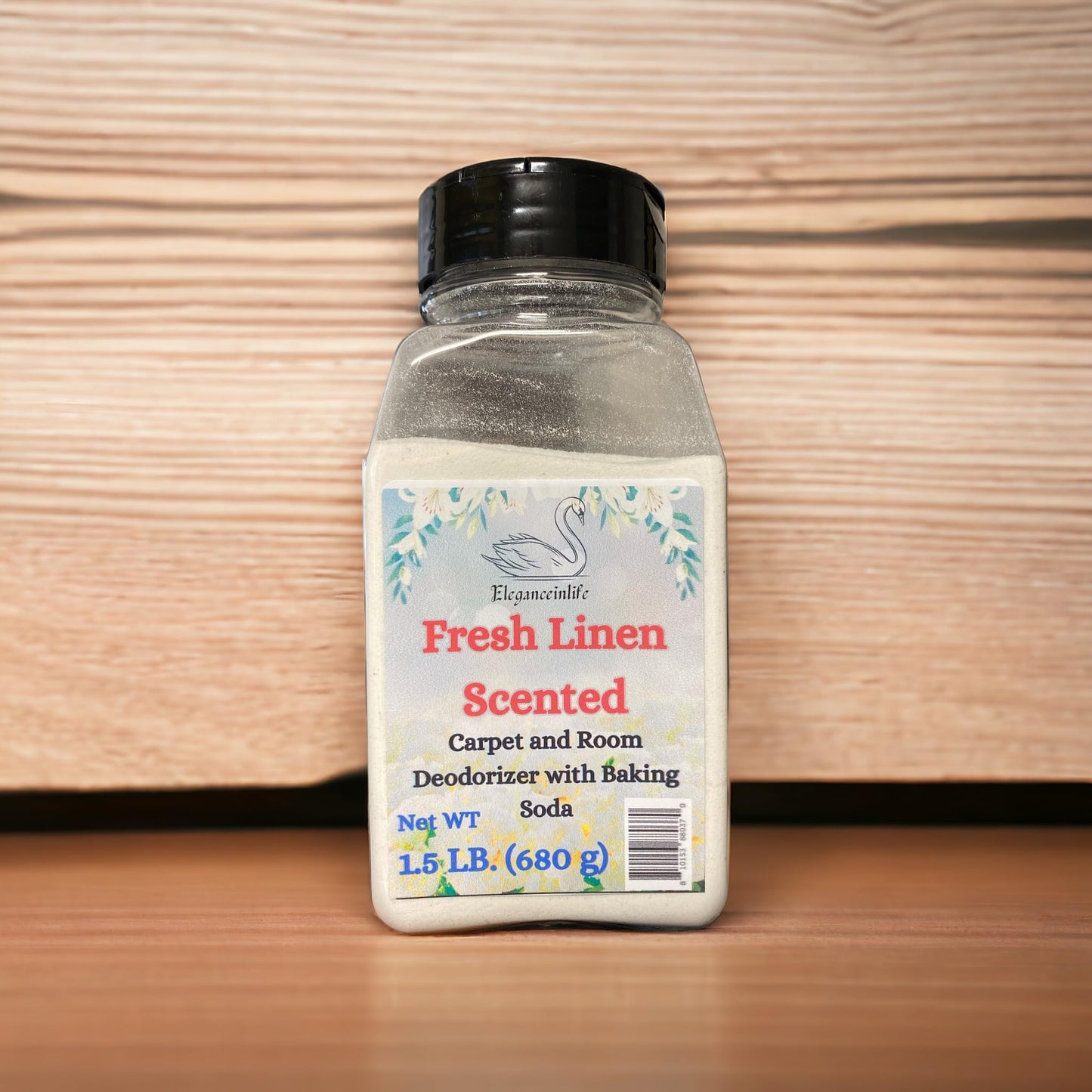 Eleganceinlife Fresh Linen-Scented Carpet and Room Deodorizer with Baking Soda Net WT 1.5 LB. (680 g) Each Pack of 2